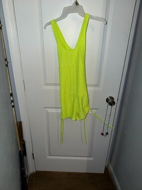 Neon Yellow Sleeveless V-Neck Jumpsuit Romper